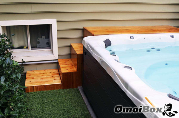 Custom Hot Tub Table and Stairs with Storage (Single Unit)