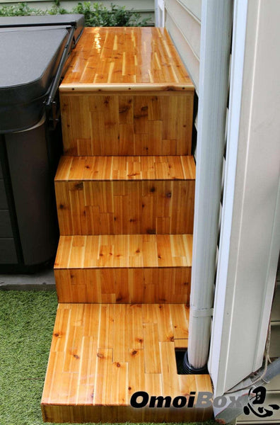 Custom Hot Tub Table and Stairs with Storage (Single Unit)