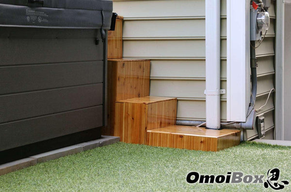 Custom Hot Tub Table and Stairs with Storage (Single Unit)