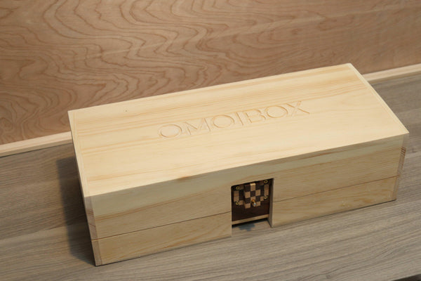 Walnut & Maple Jewelry Box with Custom Lock made by OmoiBox Designs