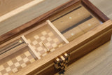 Walnut & Maple Jewelry Box with Custom Lock made by OmoiBox Designs