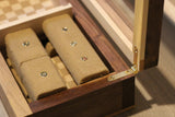 Walnut & Maple Jewelry Box with Custom Lock made by OmoiBox Designs