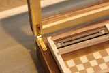 Walnut & Maple Jewelry Box with Custom Lock made by OmoiBox Designs