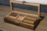 Walnut & Maple Jewelry Box with Custom Lock made by OmoiBox Designs