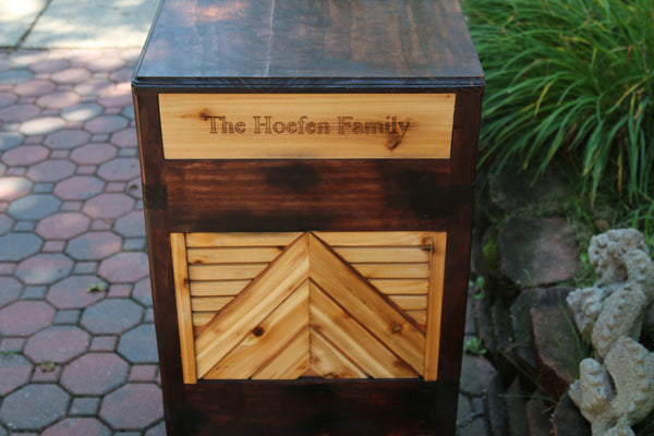 Record Player / Receiver / 3 tier record holder Stand Rack *Custom Engraving