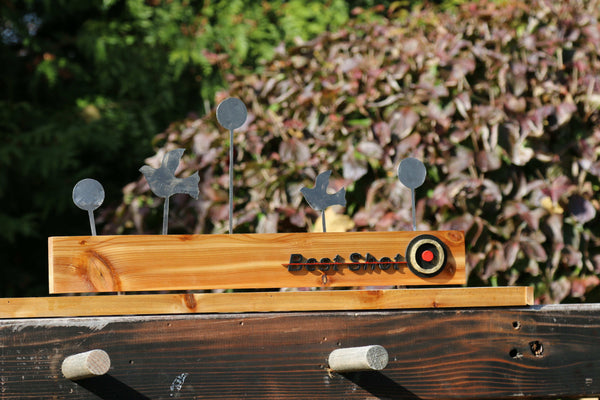 Steel Plated Wooden Target that Transforms to Home Decor