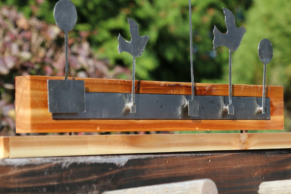 Steel Plated Wooden Target that Transforms to Home Decor