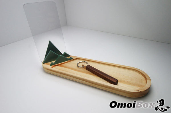 Wooden Mountain Phone Holder & Tray