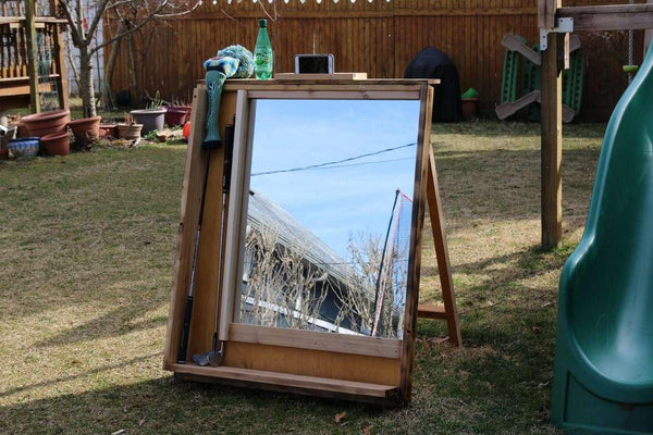 OBX Golf Wood Floor Mirror