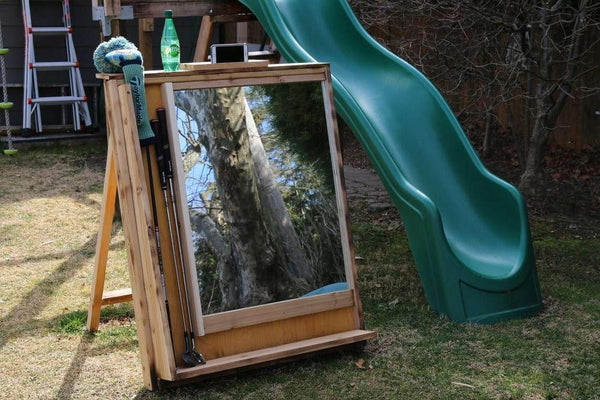 OBX Golf Wood Floor Mirror