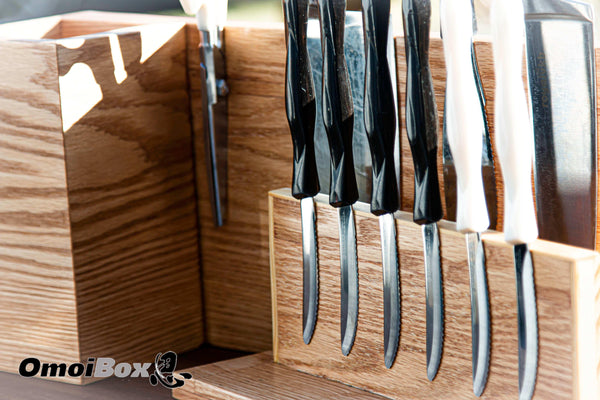 Multipurpose Kitchen Utensil Holder with Magnetic Knife Stand