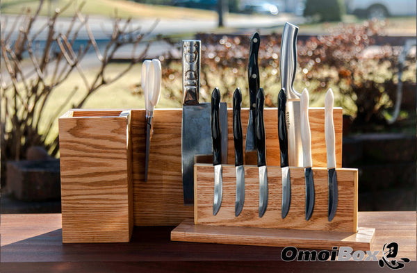 Multipurpose Kitchen Utensil Holder with Magnetic Knife Stand