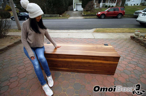 Walnut Wood Storage Bench
