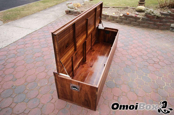 Walnut Wood Storage Bench