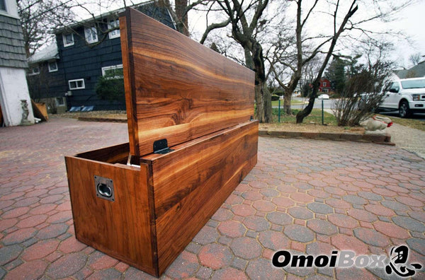 Walnut Wood Storage Bench