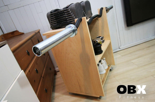 OBX, OBX Fitness, OMOIBOX, wood, wooden, custom, home gym, rogue fitness, best, portable, Personalized, Multi Purpose Storage Cabinet, With Wheels, Wooden Curl Bar Station, Custom Mobile Cabinet, Best Home Gym, Equipment Rack, For Small Space, Home gym storage cabinet, storage Systems, Storage Rack, equipment storage, storage Bench, Multi purpose, gym Storage Rack, Exercise equipment, Home gym organizer, storage solutions, small, curl bar, small space, ideas