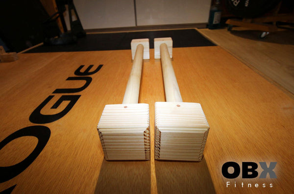OBX, OBX Fitness, OMOIBOX, wood, wooden, custom, home gym, rogue fitness, best, portable, fitness, training, Personalized, Wooden Parallette Set, 26 Inch, Wood Push Up Bars, Portable Exercise Tool, Stands For L-Sits, Handstand Pushups, Jump Backs, Calisthenics, parallettes, handstand, calisthenics, gymnastics bar, parallel bar, crossfit equipment, wooden parallettes, deep push up, parallettes bars