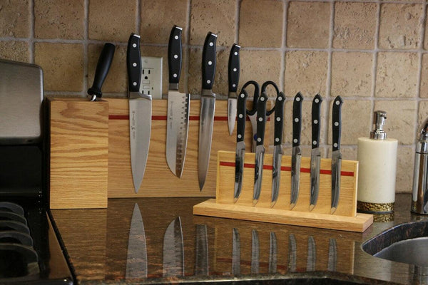 Multipurpose Kitchen Utensil Holder with Magnetic Knife Stand