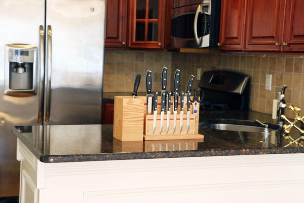 Multipurpose Kitchen Utensil Holder with Magnetic Knife Stand