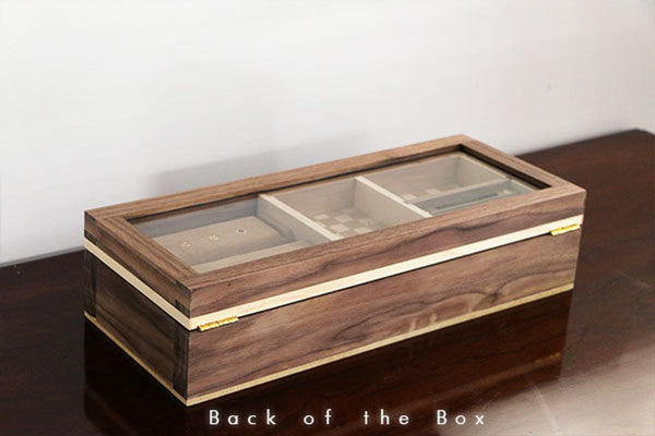 Walnut & Maple Wood Jewelry Box