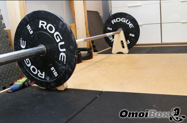 OBX Fitness, OMOIBOX, wood, wooden, custom, home gym, deadlift jack, rogue fitness, barbell jack, mini barbell jack, wooden barbell jack, single barbell jack, double barbell jack, wooden deadlift jack, deadlift jack mini, deadlift bar jack, portable, mini deadlift jack, best barbell jack, deadlift jack stand, best deadlift jack