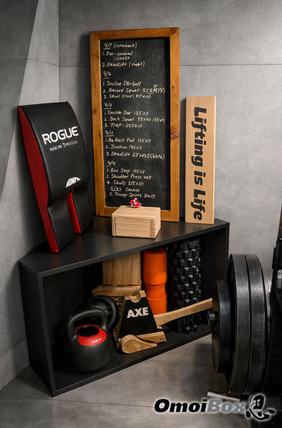 Gym Corner Cabinet Reclaimed Wood