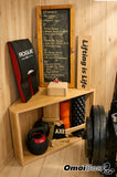 Gym Corner Cabinet Reclaimed Wood