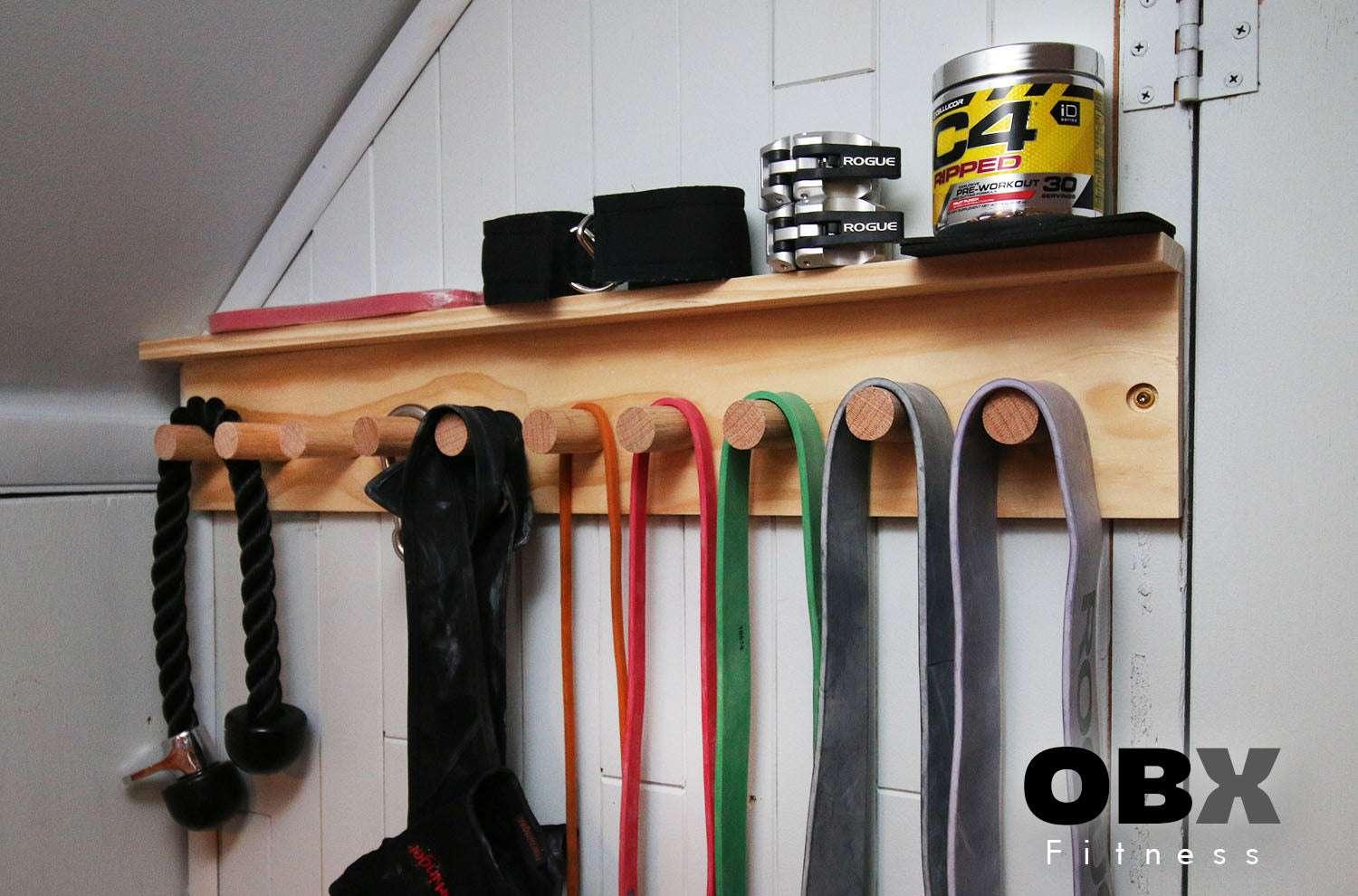Multi-Purpose Home Gym Wall Storage - Shelf & Hanger | Fitness ...