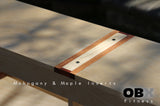 Mobile Workout Weight Rack, Mahogany & Maple Wood Inserts