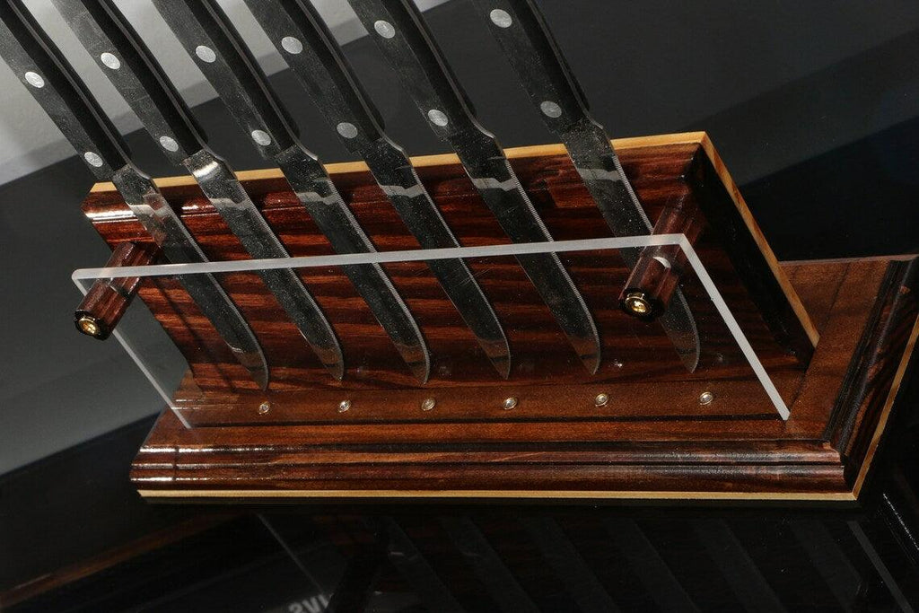 Premium Steak Knife Holder Wooden Knife Block for 6 or 8