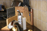 Multipurpose Kitchen Utensil Holder with Magnetic Knife Stand