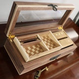 Walnut & Maple Wood Jewelry Box
